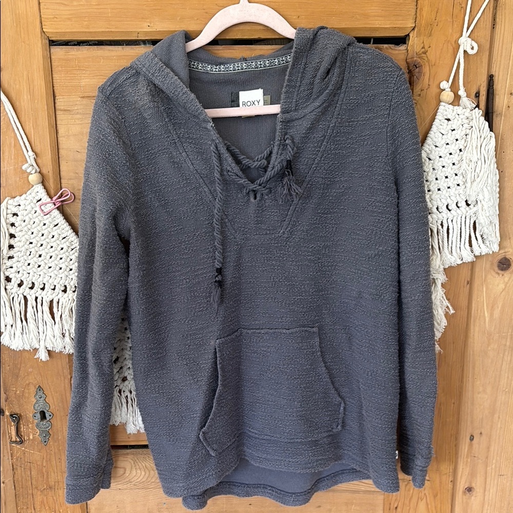 Roxy Women's Gray Hoodie Top small